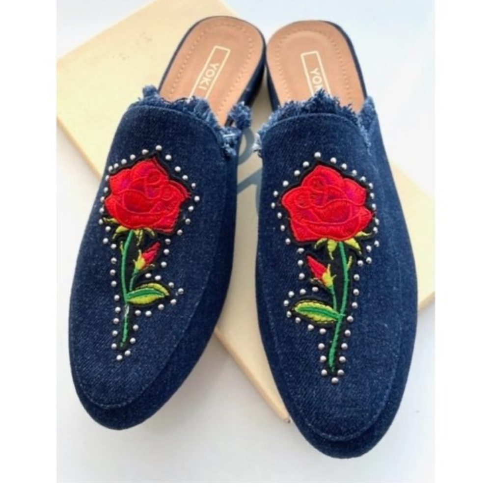 Yoki Women's Willas-71 Denim Mules